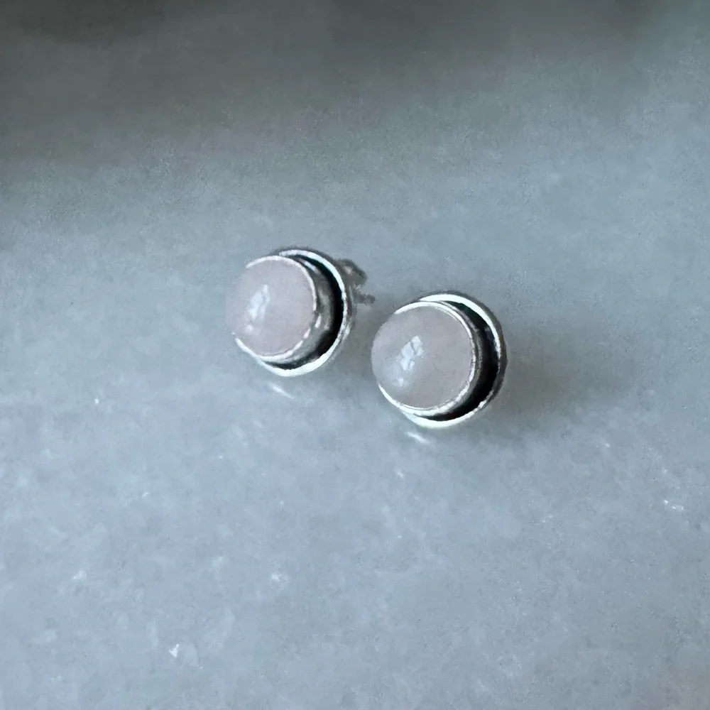 NWOT Sundance Ariadne Earrings, Rose Quartz, Sterling Silver